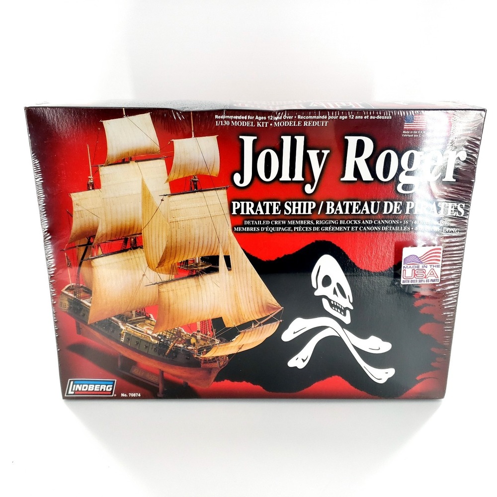 Lindberg Jolly Roger Pirate Ship Plastic 1/130 Scale Model Kit No 70874 New